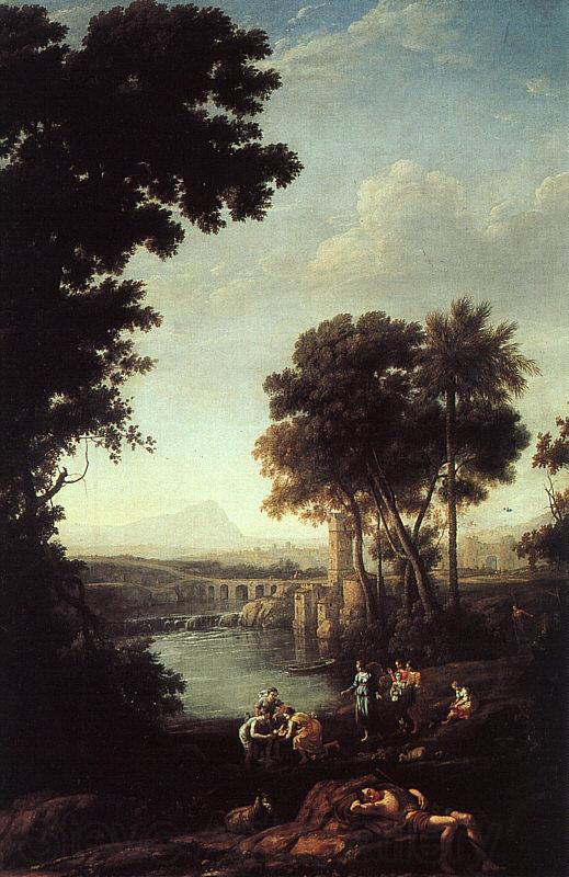 Claude Lorrain Landscape with the Finding of Moses Spain oil painting art